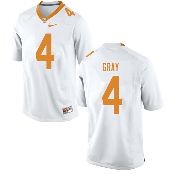 Men #4 Maleik Gray Tennessee Volunteers College Football Jerseys Sale-White